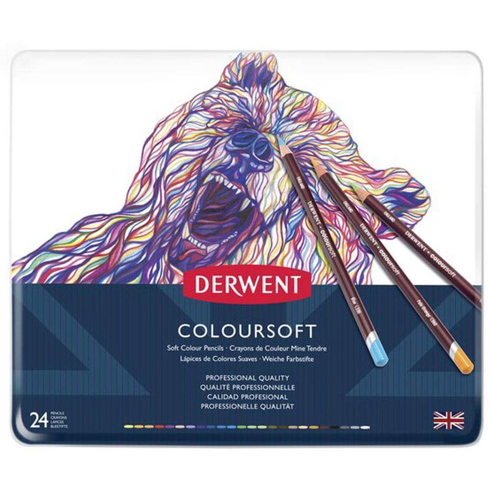 Derwent Coloursoft 24 Pencil Tin